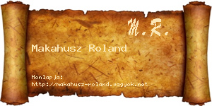 Makahusz Roland névjegykártya